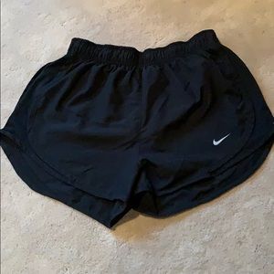 All black nike running shorts